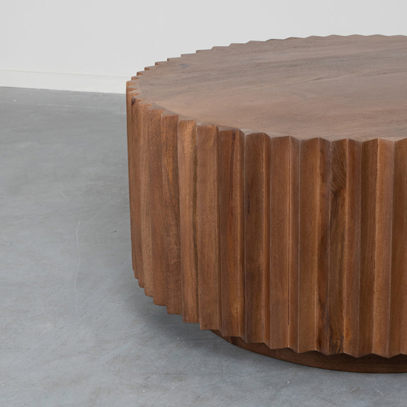 Salontafel Novan Nature Smooth Mangohout 70 cm Rond 70x70x34 cm-Salontafels-LABEL51
