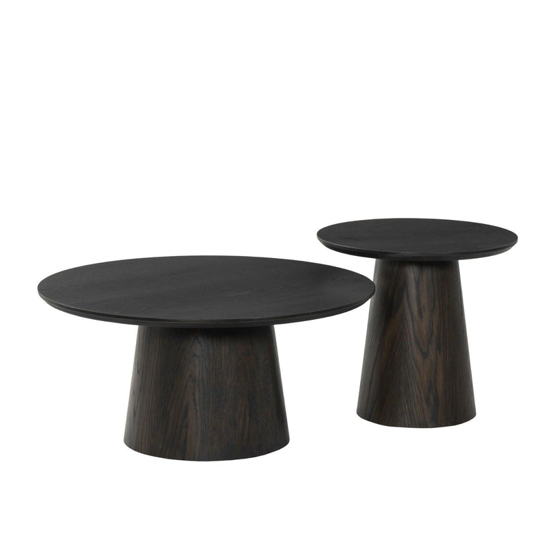 Salontafel Novero Eikenhout fineer Bruin 80 cm 80x80x38 cm-Salontafels-Livingfurn