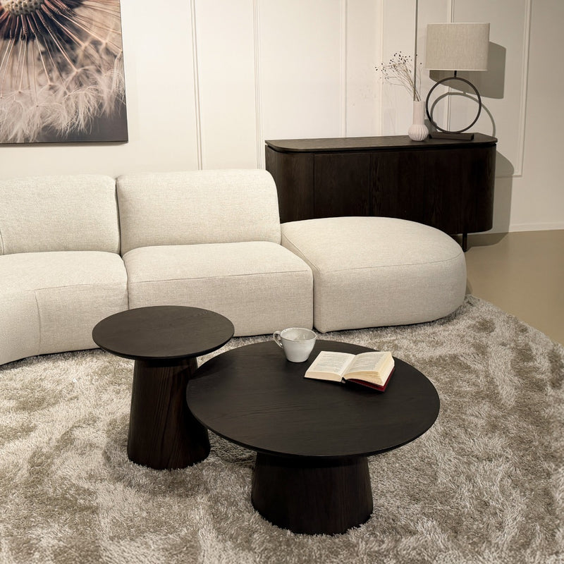 Salontafel Novero Eikenhout fineer Bruin 80 cm 80x80x38 cm-Salontafels-Livingfurn