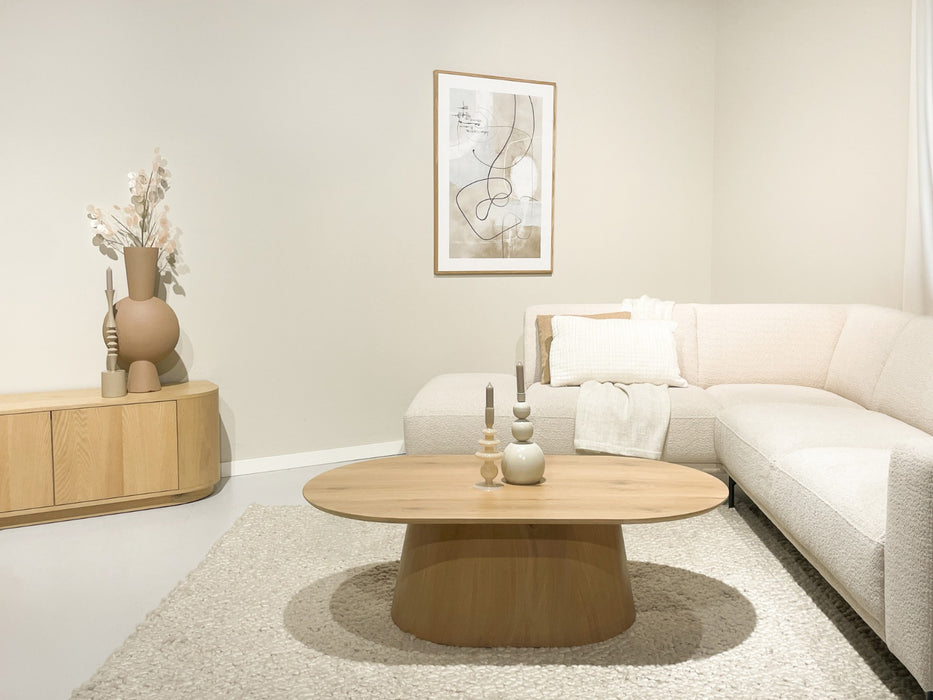 Salontafel Novero Eikenhout fineer Naturel hout 120x70 cm-Salontafels-Livingfurn