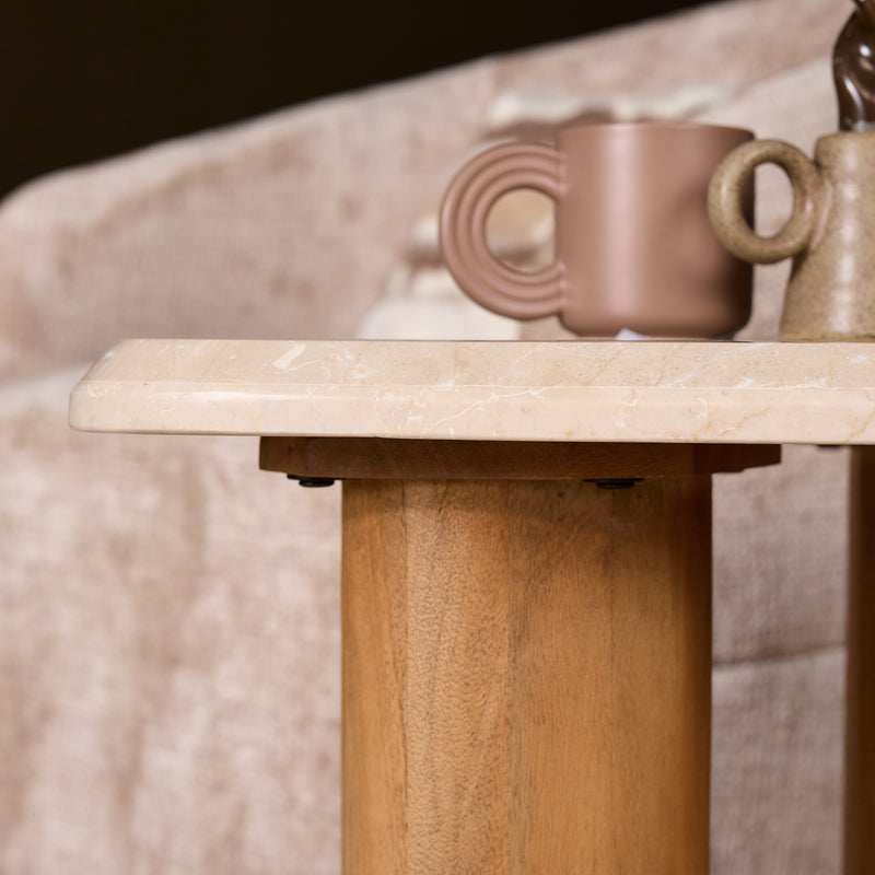 Salontafel Nuvé Naturel Mangohout 60x45 cm-Bijzettafels-Starfurn