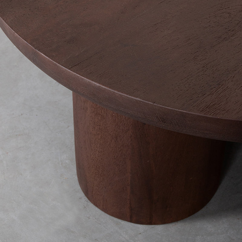 Salontafel Olly Espresso Mangohout 90 cm Rond 90x90x37 cm-Salontafels-LABEL51