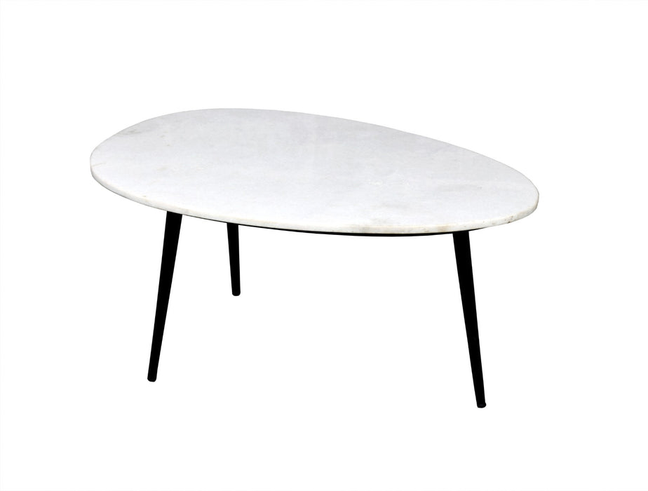 Salontafel Organic Marble Natuursteen Wit 70cm