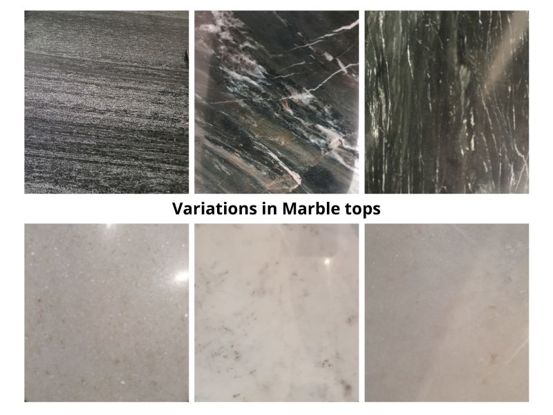 Salontafel Organic Marble Natuursteen Wit 70cm