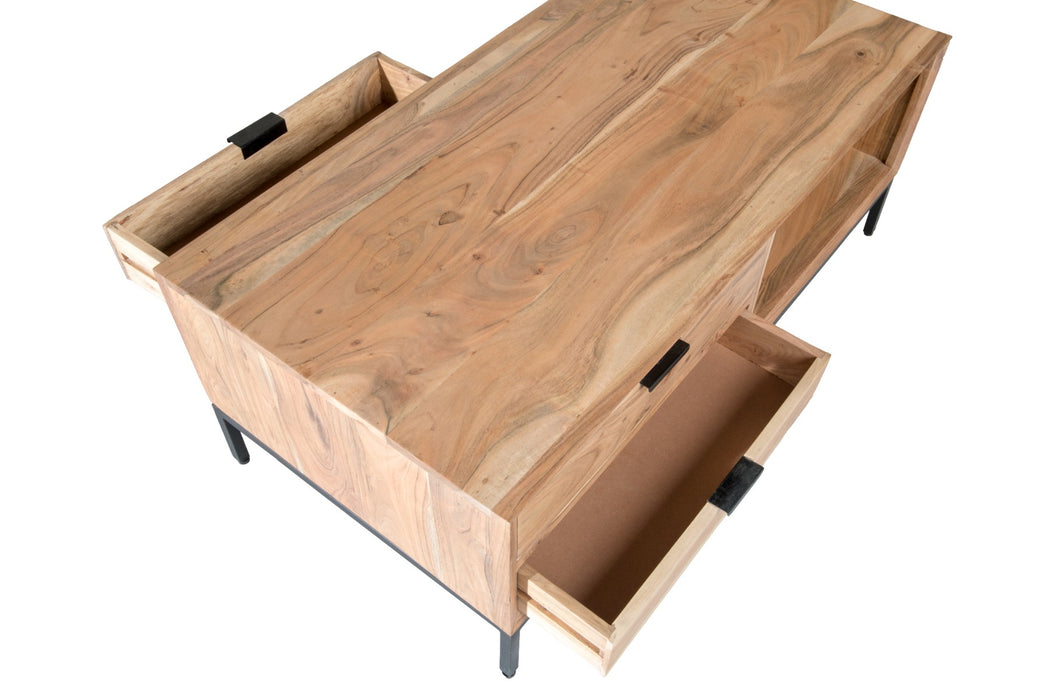 Salontafel Oslo Acasia Acaciahout Naturel hout 120x60 cm-Salontafels-Livingfurn