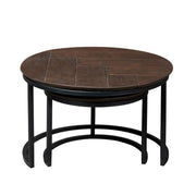 Salontafel Otik Bruin Metaal 70 cm 70x70x45 cm-Salontafels-Starfurn