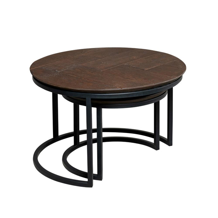 Salontafel Otik Bruin Metaal 70 cm 70x70x45 cm-Salontafels-Starfurn