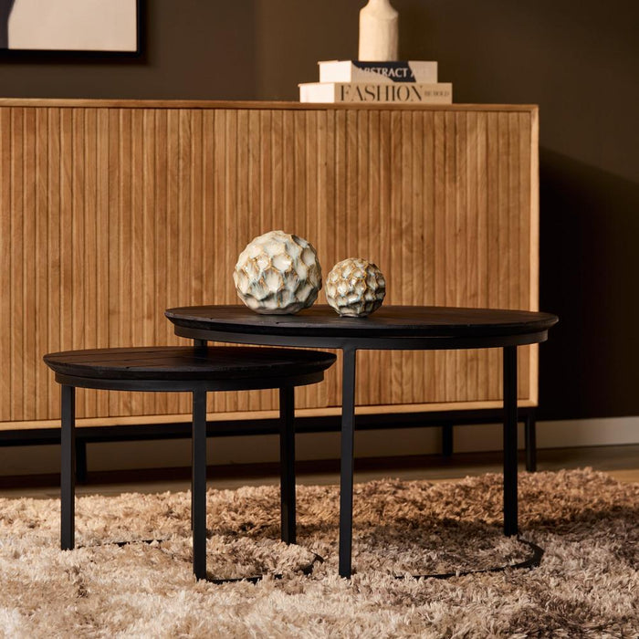Salontafel Otik Zwart Metaal 70 cm STF 70x70x45 cm STF-3970-Salontafels-Starfurn