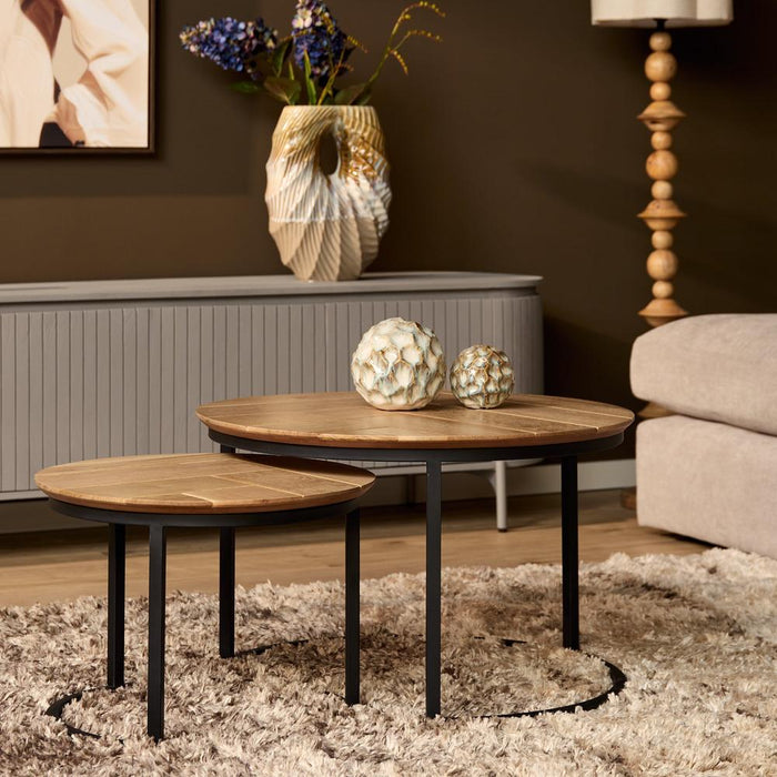 Salontafel Otik Zwart Metaal 70 cm - STF-Salontafels-Starfurn