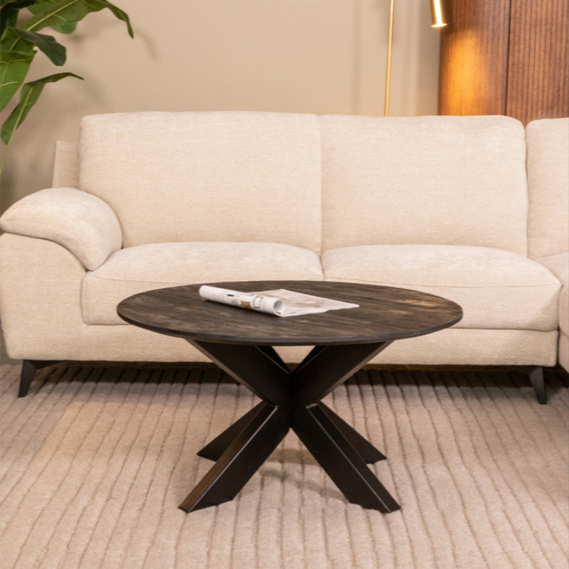 Salontafel Otis Zwart Mangohout 80 cm Rond 80x80x43 cm-Salontafels-LABEL51