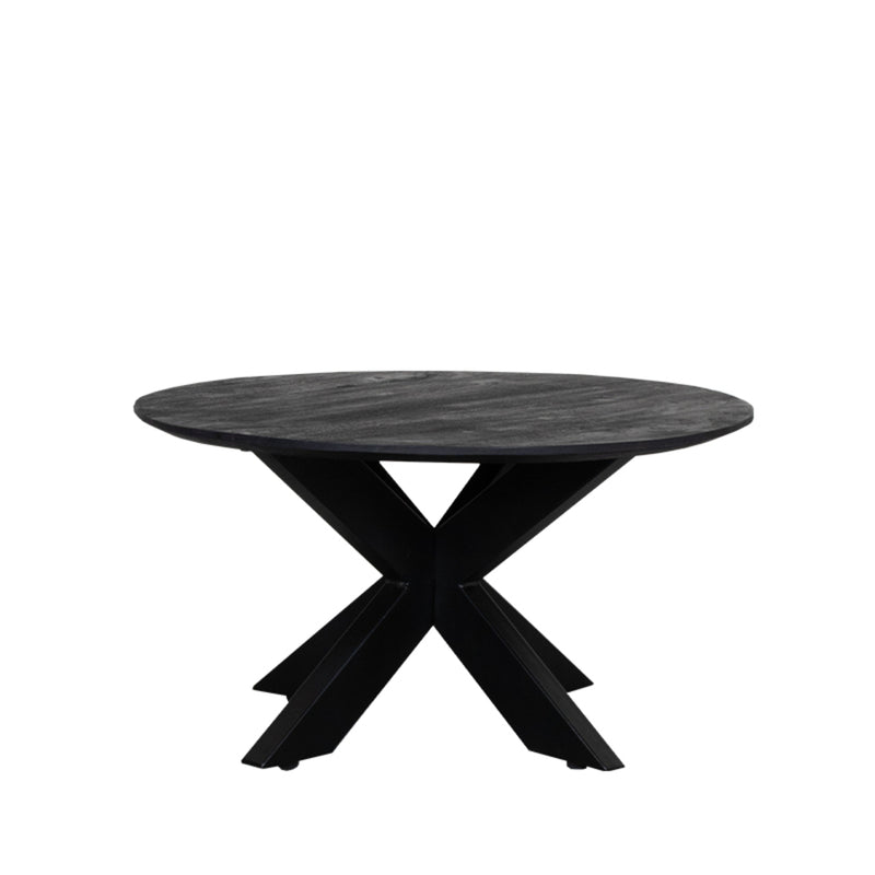 Salontafel Otis Zwart Mangohout 80 cm Rond 80x80x43 cm-Salontafels-LABEL51