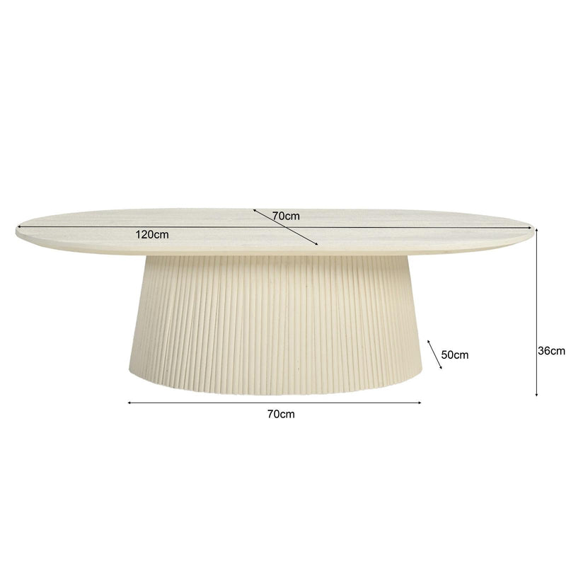 Salontafel Patrice Mangohout Crème wit 70x120 cm-Salontafels-Livingfurn