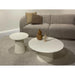 Salontafel Patrice Mangohout Crème wit 80 cm 80x80x38 cm-Salontafels-Livingfurn