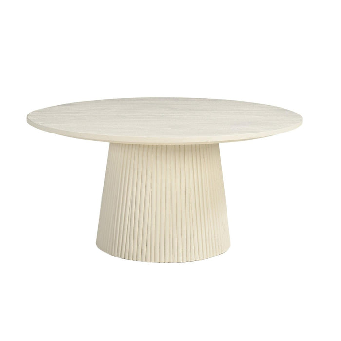 Salontafel Patrice Mangohout Crème wit 80 cm-Salontafels-Livingfurn