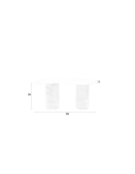 Salontafel Peli Marble Bruin 84x48 cm-Salontafels-Creating Home