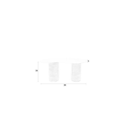 Salontafel Peli Marble Bruin 84x48 cm-Salontafels-Creating Home