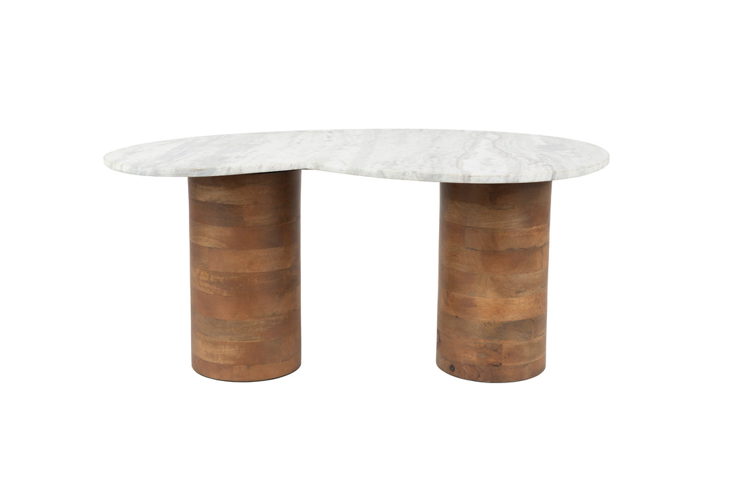 Salontafel Peli Marble Bruin 84x48 cm-Salontafels-Creating Home