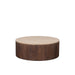 Salontafel Ribble Espresso Travertin 70 cm Rond 70x70x25 cm-Salontafels-LABEL51
