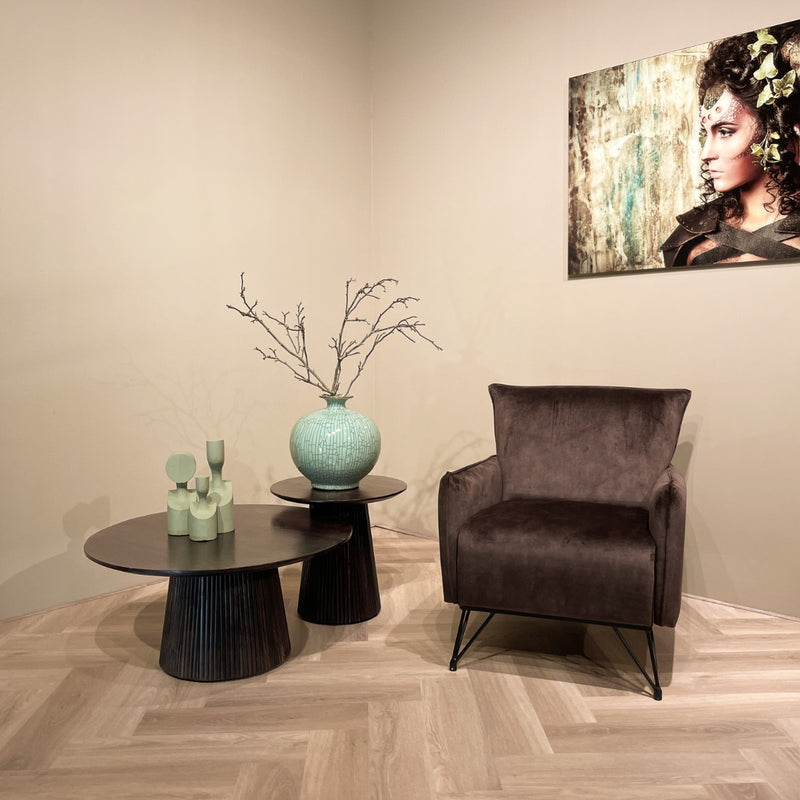 Salontafel Salvator Mangohout Bruin 50 cm 50x50x46 cm 13928-Salontafels-Livingfurn