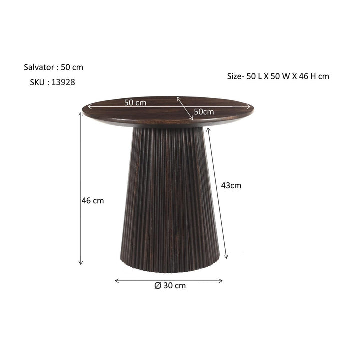 Salontafel Salvator Mangohout Bruin 50 cm-Salontafels-Livingfurn