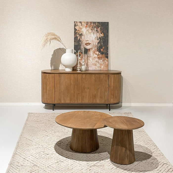 Salontafel Salvator Mangohout Bruin 80 cm-Salontafels-Livingfurn