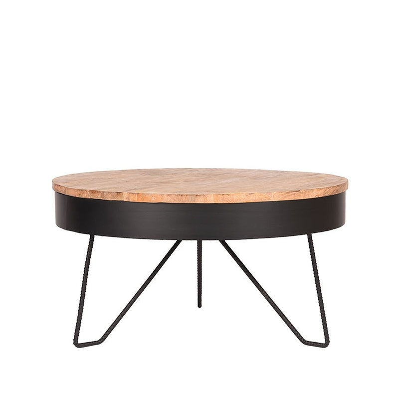 Salontafel Saran Zwart Metaal 80 cm Rond 80x80x43 cm-Salontafels-LABEL51