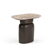 Salontafel Silva Bruin Mangohout 56x36 cm-Bijzettafels-Starfurn