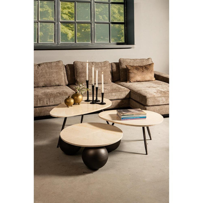 Salontafel Skippy Marmer Beige 85 cm-Salontafels-PTMD