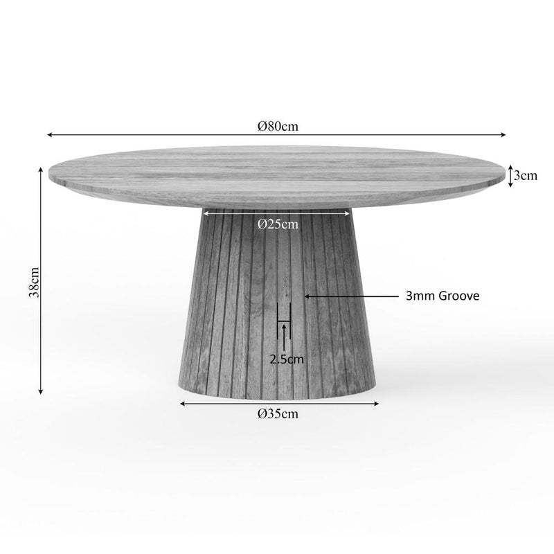 Salontafel Solana 80 cm Taupe 80x80x38 cm-Salontafels-Starfurn