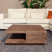 Salontafel Square Espresso Mangohout 80 cm 80x80x30 cm-Salontafels-LABEL51