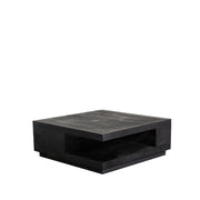 Salontafel Square Zwart Mangohout 80 cm 80x80x30 cm-Salontafels-LABEL51