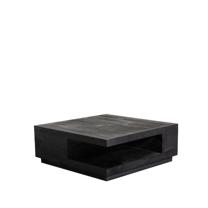 Salontafel Square Zwart Mangohout 80 cm 80x80x30 cm-Salontafels-LABEL51