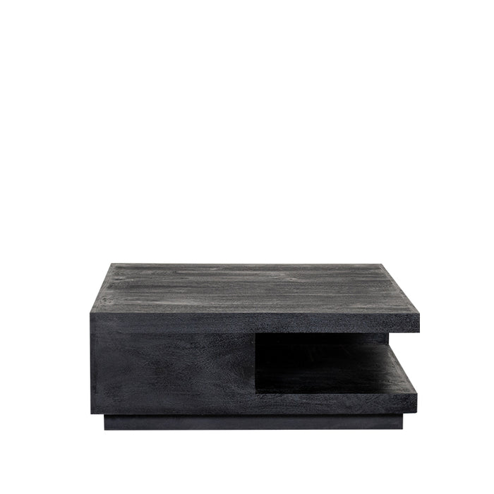 Salontafel Square Zwart Mangohout 80 cm 80x80x30 cm-Salontafels-LABEL51