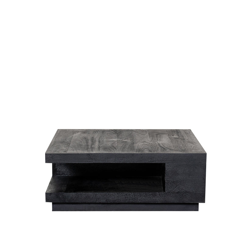 Salontafel Square Zwart Mangohout 80 cm 80x80x30 cm-Salontafels-LABEL51