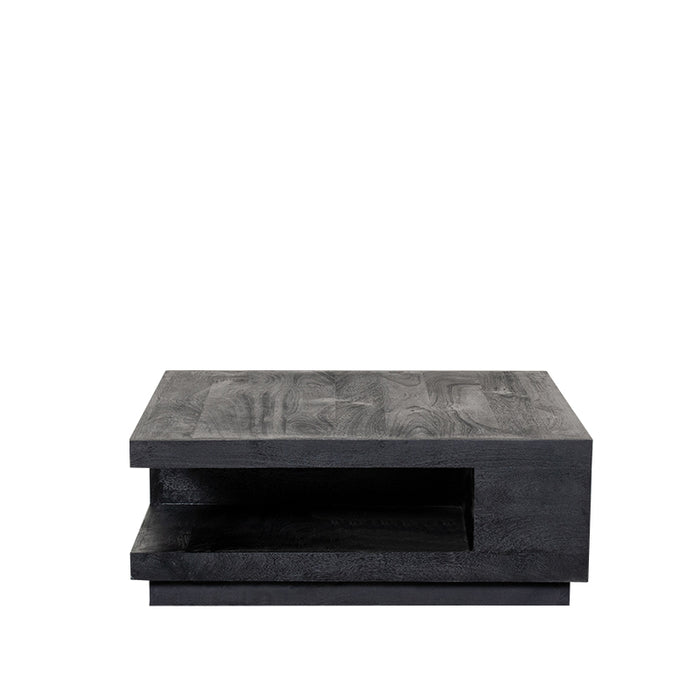 Salontafel Square Zwart Mangohout 80 cm 80x80x30 cm-Salontafels-LABEL51