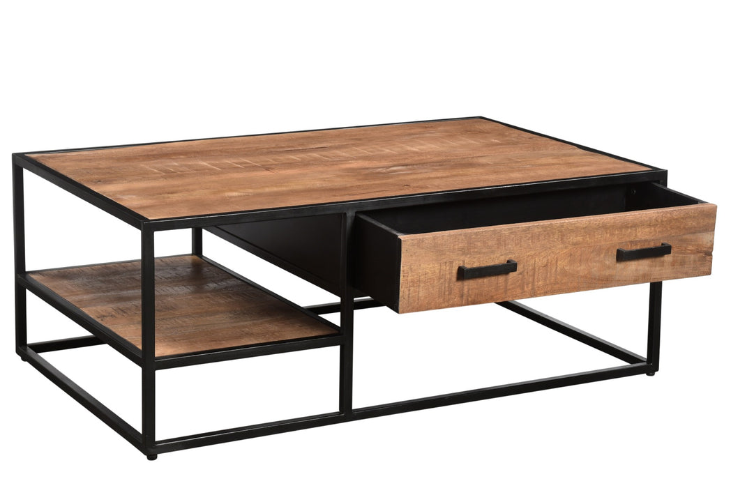 Salontafel Sturdy Mangohout Naturel hout 120x70 cm-Salontafels-Livingfurn