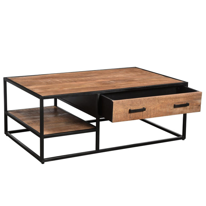 Salontafel Sturdy Mangohout Naturel hout 120x70 cm-Salontafels-Livingfurn