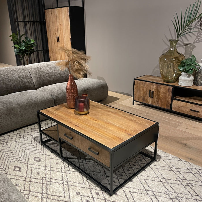 Salontafel Sturdy Mangohout Naturel hout 120x70 cm-Salontafels-Livingfurn