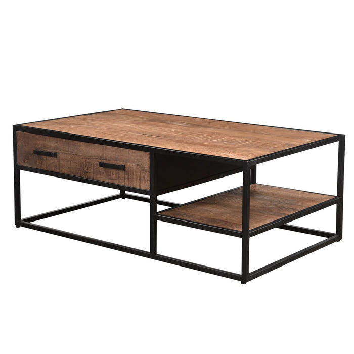 Salontafel Sturdy Mangohout Naturel hout 120x70 cm-Salontafels-Livingfurn