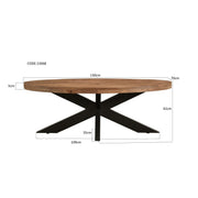 Salontafel Sturdy Mangohout Naturel hout 130x70 cm-Salontafels-Livingfurn