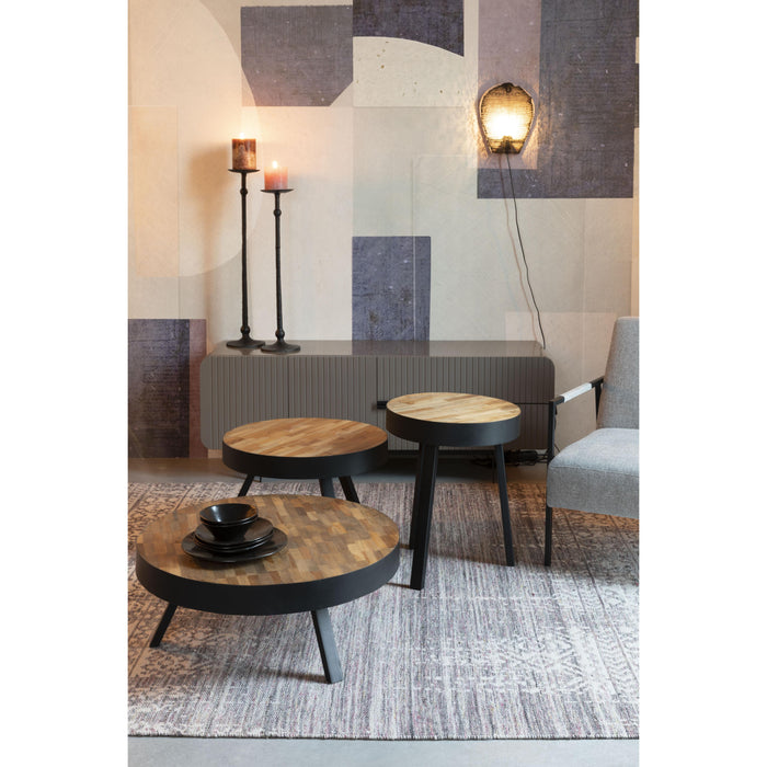 Salontafel Suri Large Teak Hout Bruin Ø74x32 cm-Salontafels-Creating Home