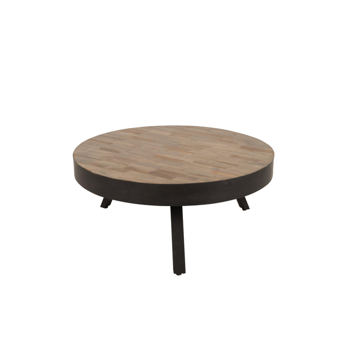 Salontafel Suri Large Teak Hout Bruin Ø74x32 cm-Salontafels-Creating Home
