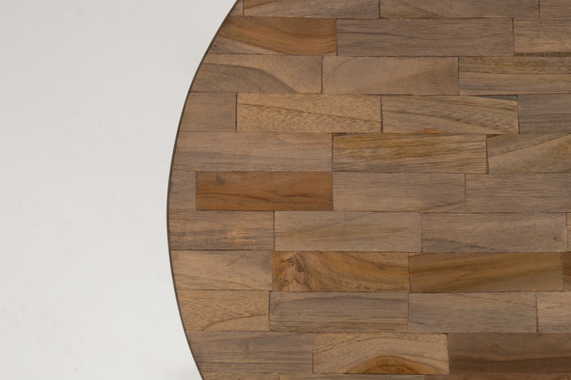 Salontafel Suri Large Teak Hout Bruin Ø74x32 cm-Salontafels-Creating Home