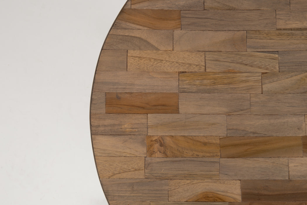 Salontafel Suri Large Teak Hout Bruin Ø74x32 cm-Salontafels-Creating Home