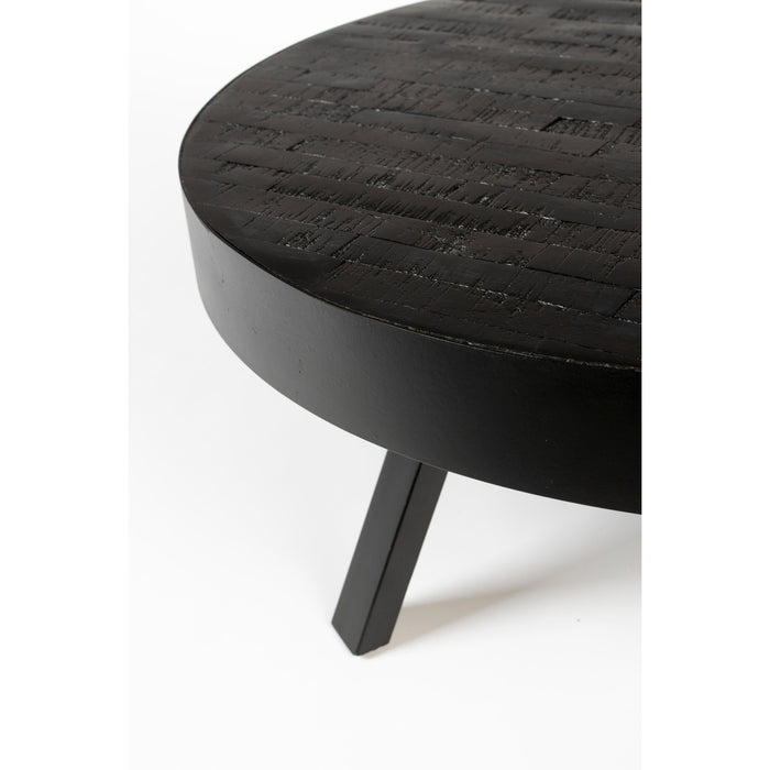 Salontafel Suri Large Teak Hout Zwart Ø74x32 cm-Salontafels-Creating Home