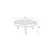 Salontafel Suri Large Teak Hout Zwart Ø74x32 cm-Salontafels-Creating Home