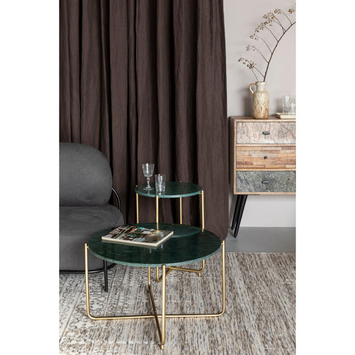Salontafel Timpa Marble Groen Ø70x40 cm-Salontafels-Creating Home