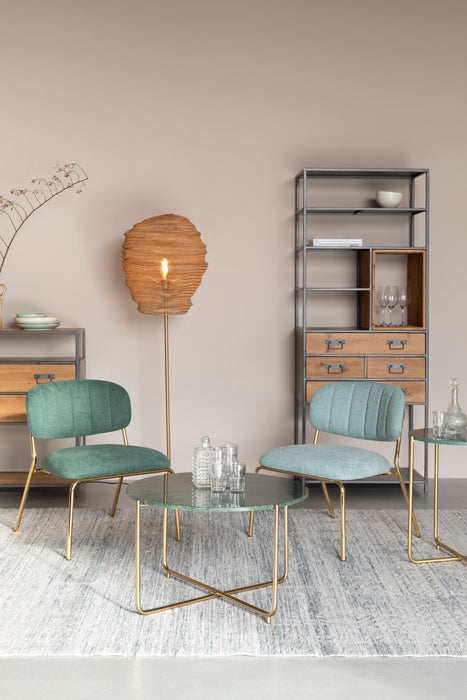 Salontafel Timpa Marble Groen Ø70x40 cm-Salontafels-Creating Home