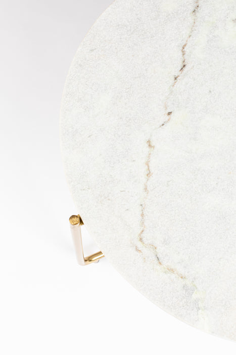 Salontafel Timpa Marble Wit Ø70x40 cm-Salontafels-Creating Home