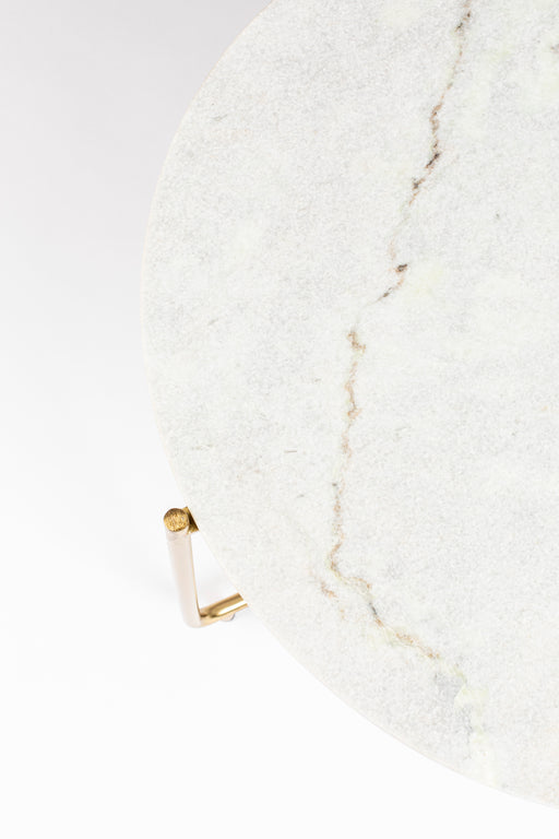 Salontafel Timpa Marble Wit Ø70x40 cm-Salontafels-Creating Home